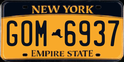 NY license plate GOM6937