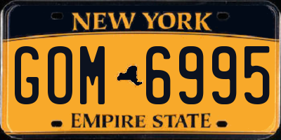 NY license plate GOM6995