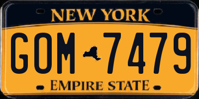 NY license plate GOM7479