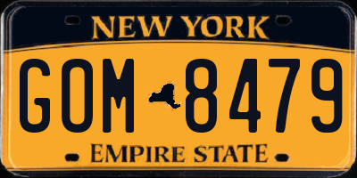 NY license plate GOM8479