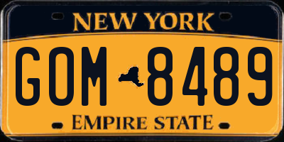 NY license plate GOM8489