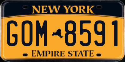 NY license plate GOM8591