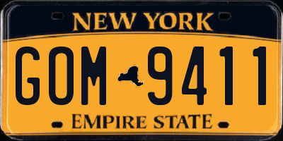 NY license plate GOM9411