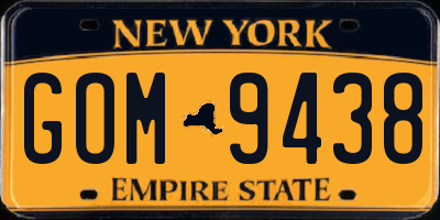 NY license plate GOM9438