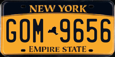 NY license plate GOM9656