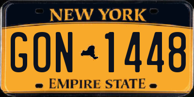 NY license plate GON1448