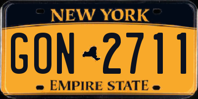 NY license plate GON2711