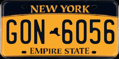 NY license plate GON6056