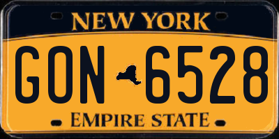 NY license plate GON6528