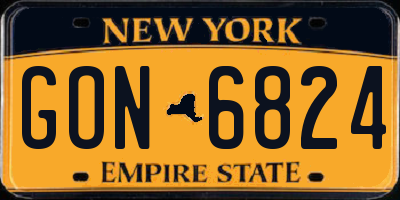 NY license plate GON6824