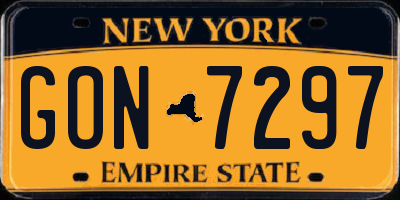 NY license plate GON7297