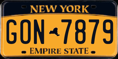 NY license plate GON7879