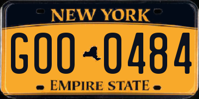 NY license plate GOO0484