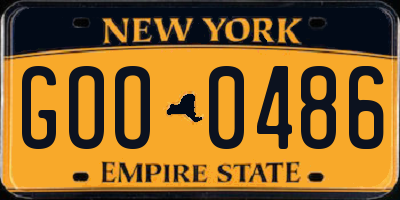 NY license plate GOO0486