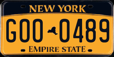 NY license plate GOO0489