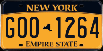 NY license plate GOO1264