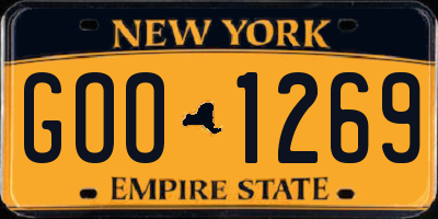 NY license plate GOO1269