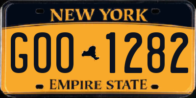 NY license plate GOO1282