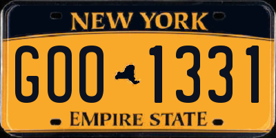 NY license plate GOO1331