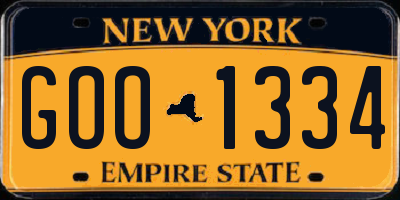 NY license plate GOO1334