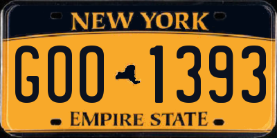 NY license plate GOO1393