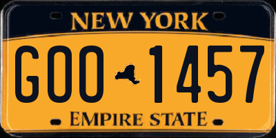 NY license plate GOO1457