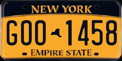 NY license plate GOO1458