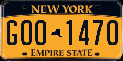 NY license plate GOO1470