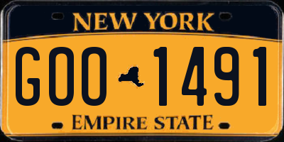 NY license plate GOO1491