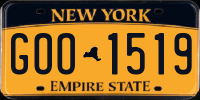 NY license plate GOO1519