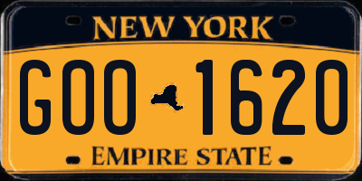 NY license plate GOO1620