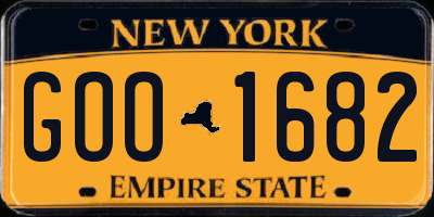 NY license plate GOO1682