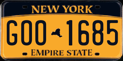 NY license plate GOO1685