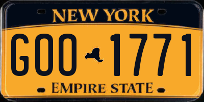 NY license plate GOO1771