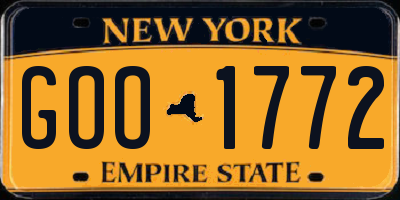 NY license plate GOO1772