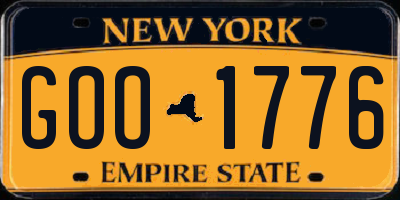 NY license plate GOO1776