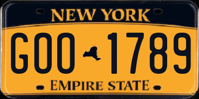 NY license plate GOO1789