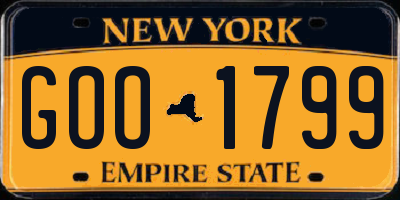 NY license plate GOO1799