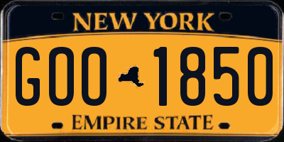 NY license plate GOO1850