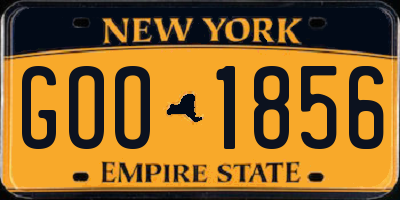 NY license plate GOO1856