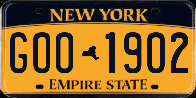 NY license plate GOO1902