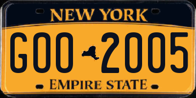 NY license plate GOO2005
