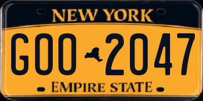 NY license plate GOO2047