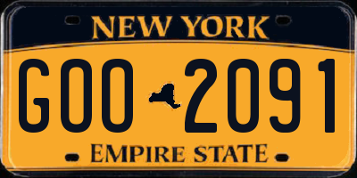 NY license plate GOO2091