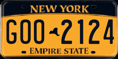 NY license plate GOO2124