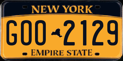 NY license plate GOO2129
