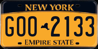NY license plate GOO2133