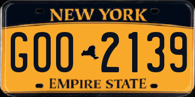 NY license plate GOO2139