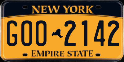 NY license plate GOO2142