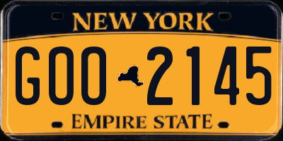 NY license plate GOO2145